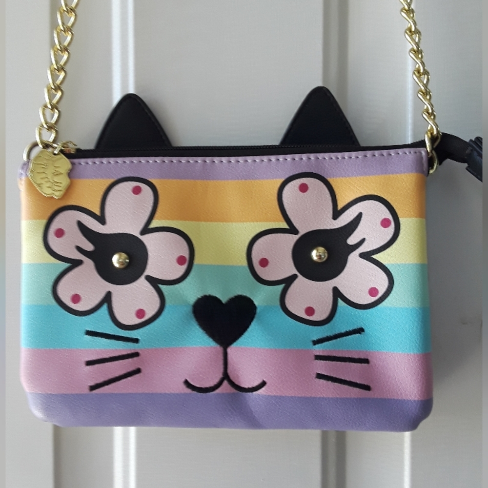 Rainbow/Cat Crossbody bag.